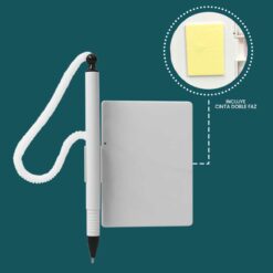 BOLÍGRAFO BASE RECTANGULAR  OFICINA BLANCO