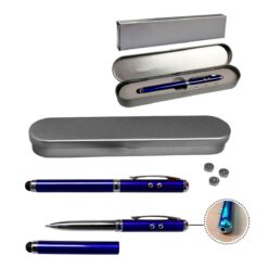 BOLÍGRAFO PUNTERO LASER 4 FUNCIONES AZUL