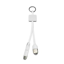 LLAVERO CARGADOR USB TIPO C BLANCO
