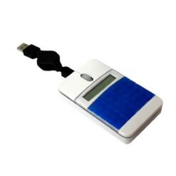 MOUSE CON CALCULADORA BLANCO AZUL